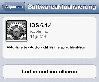 öfter Apple - Sicherheitsupdate 6.1.4 - iOS