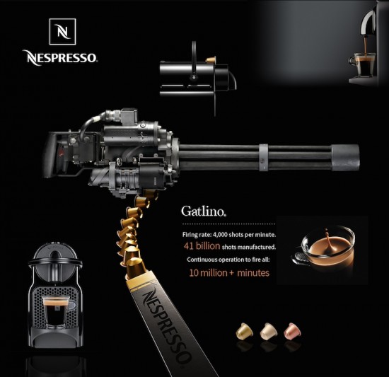 öfter The Gatlino - Nespresso Gatling Gun