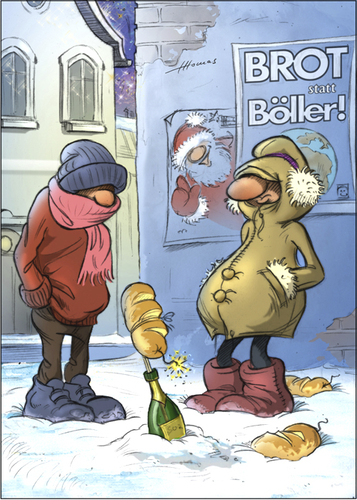 öfter Brot statt Böller - Quelle: toonpool.com