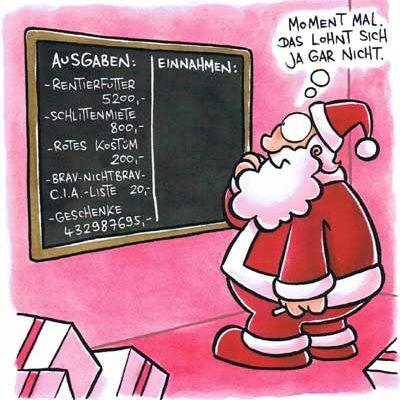 Weihnachtsmann Ausgaben Einnahmen